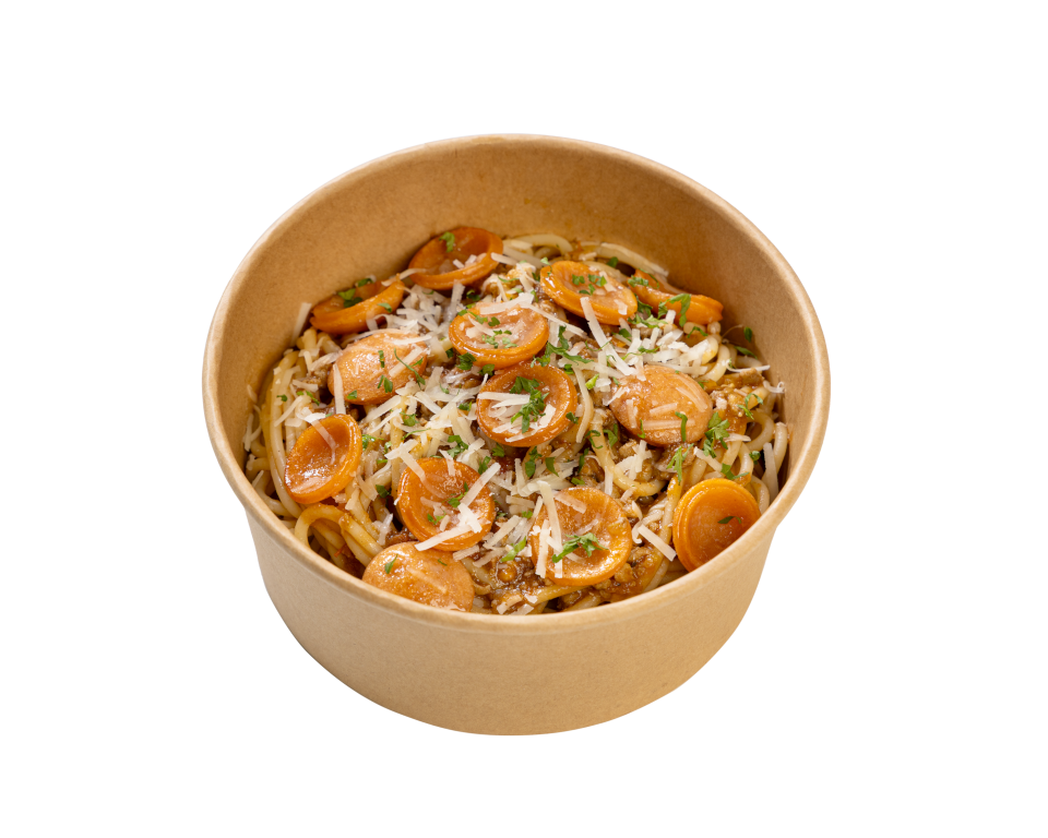 Mì spaghetti sốt thịt bằm xúc xích