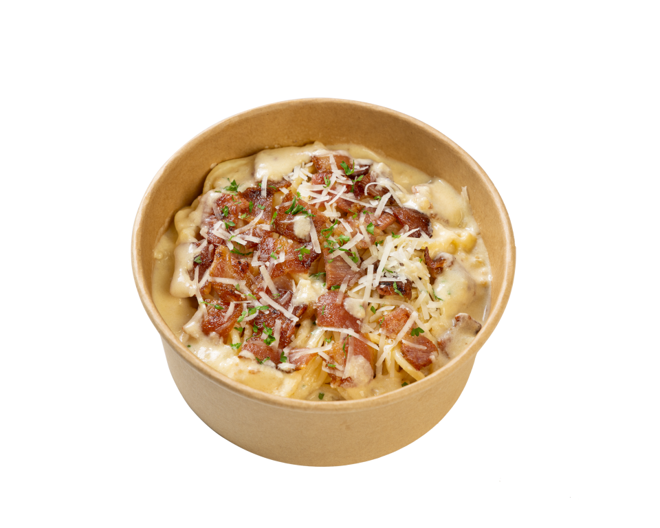 Mì spaghetti sốt kem thịt xông khói